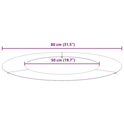 suitable for Flat Tree Rings 5 pcs Black Ø50 / 80 cm Steel