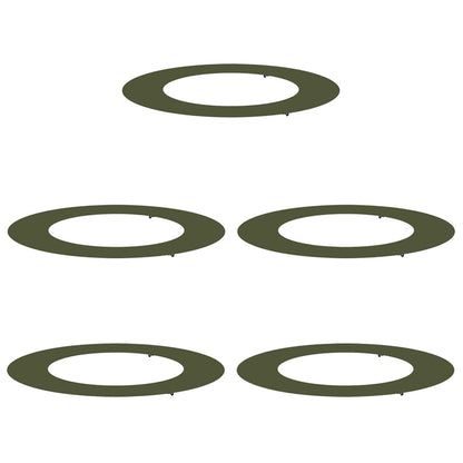 suitable for Flat Tree Rings 5 pcs Olive green Ø50 / 80 cm Steel