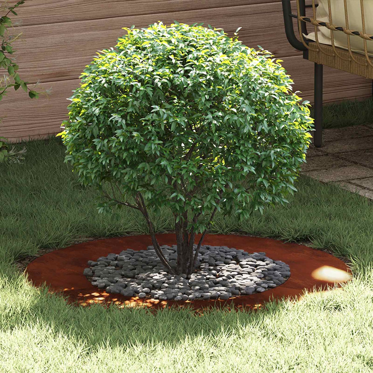 suitable for Flat Tree Rings 5 pcs Rusty Ø50/80 cm
