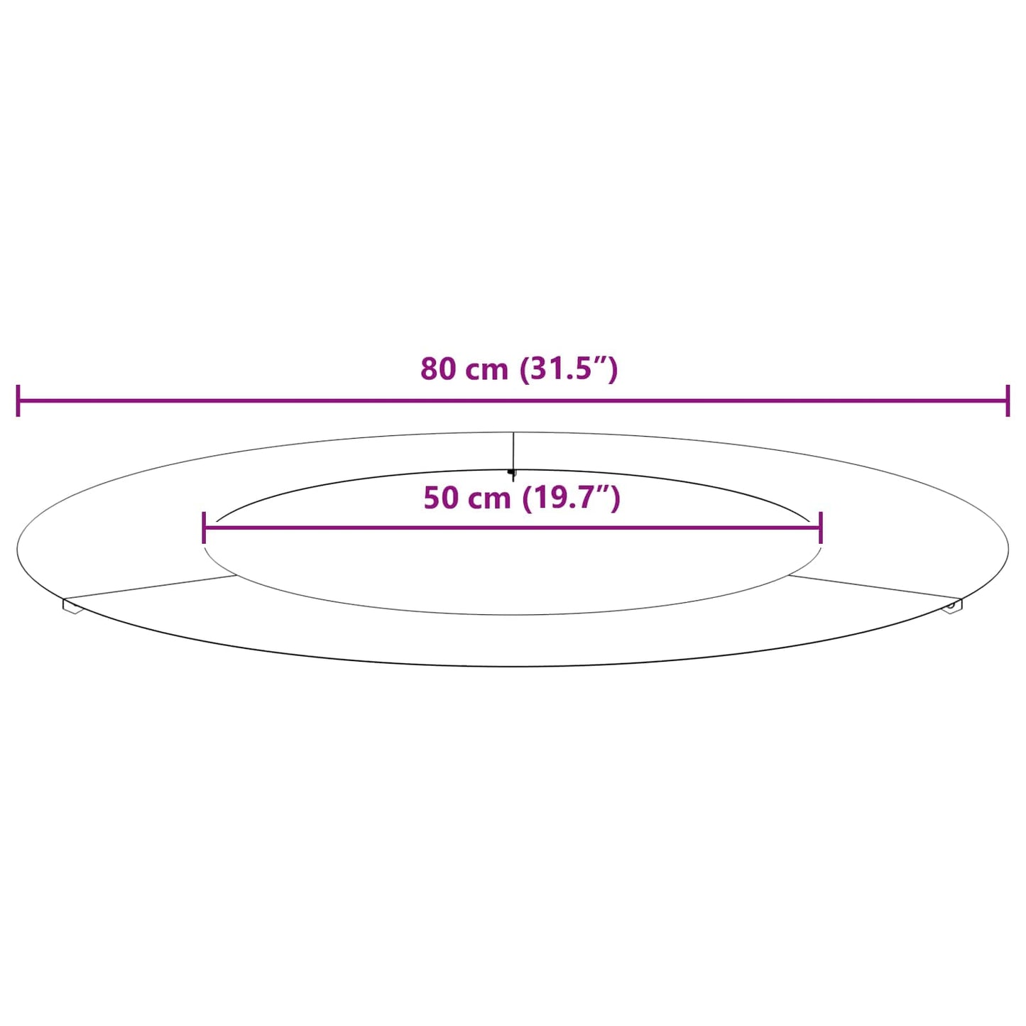 suitable for Flat Tree Rings 5 pcs Rusty Ø50/80 cm