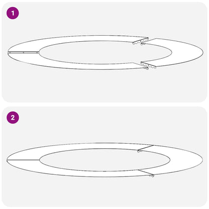 suitable for Flat Tree Rings 5 pcs White Ø60 / 90 cm Steel