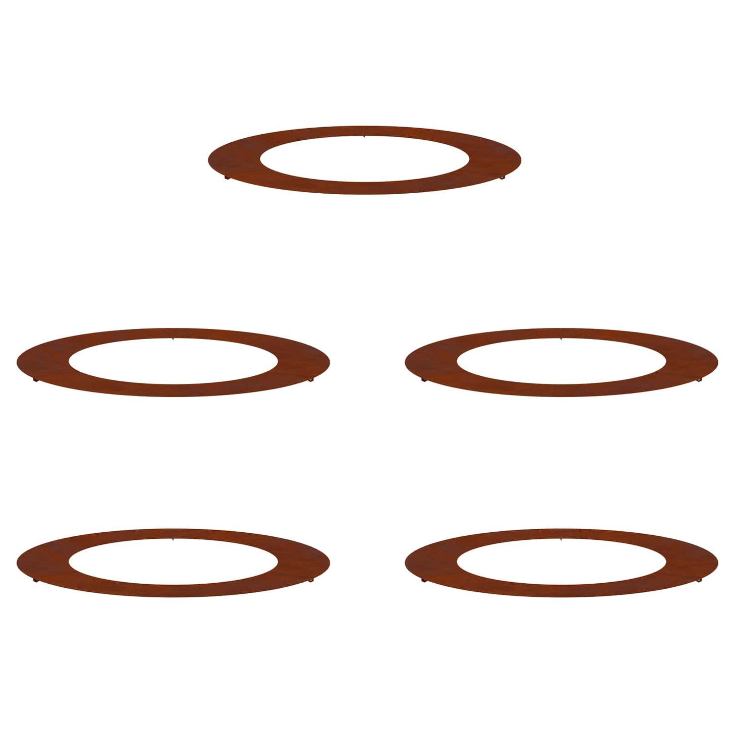suitable for Flat Tree Rings 5 pcs Rusty Ø60/90 cm