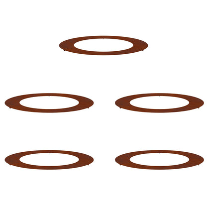 suitable for Flat Tree Rings 5 pcs Rusty Ø60/90 cm
