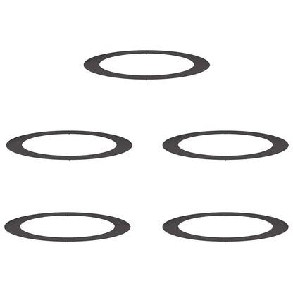 suitable for Flat Tree Rings 5 pcs Black Ø90 / 120 cm Steel