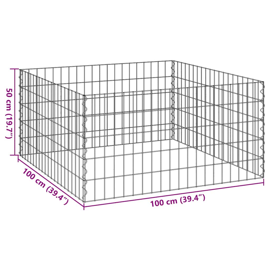 Square Composter 100 x 100 x 50 cm Iron
