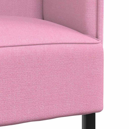 Highback Sofa Pink 109 x 56 x 121 cm Fabric