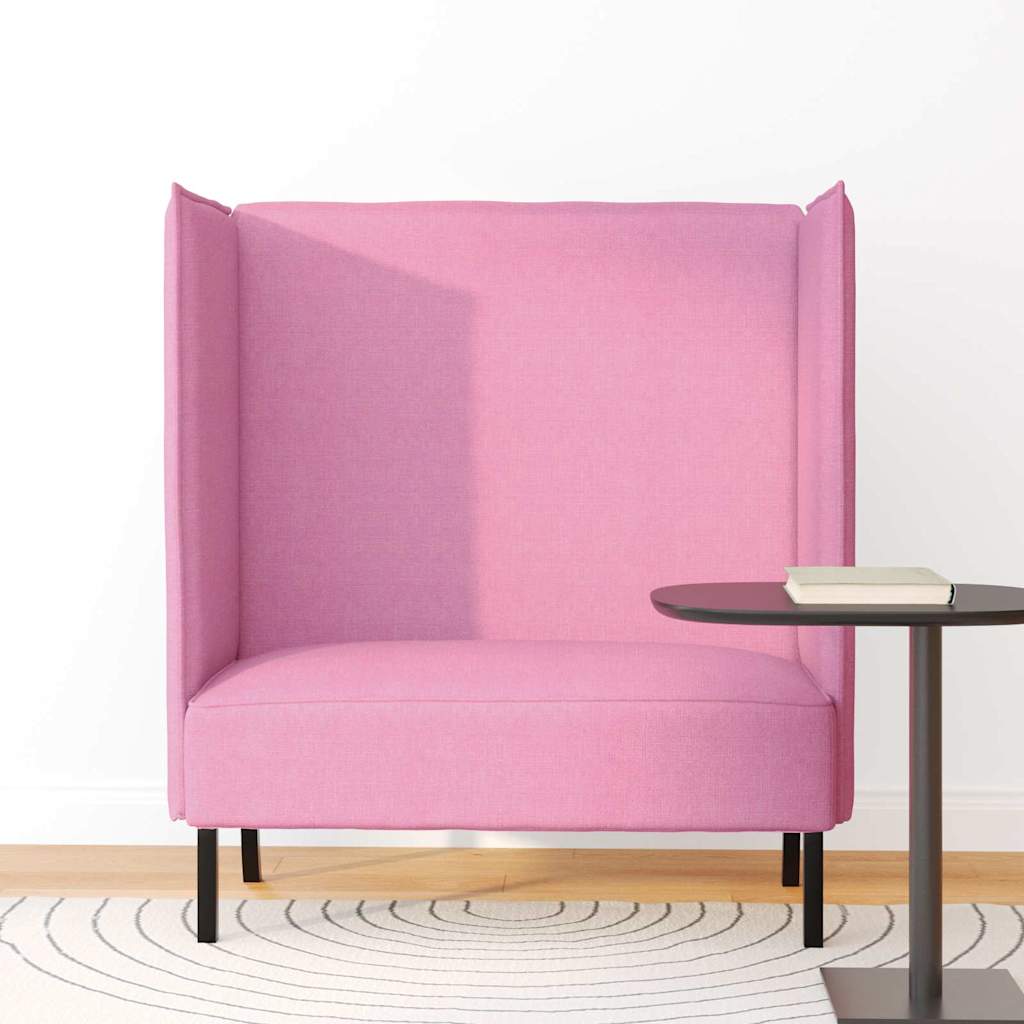 Highback Sofa Pink 109 x 56 x 121 cm Fabric