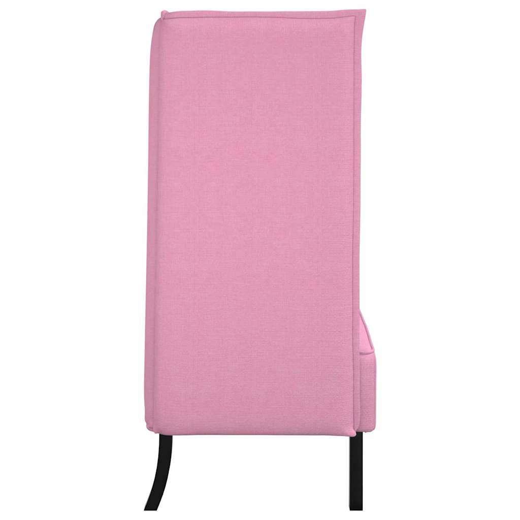 Highback Sofa Pink 109 x 56 x 121 cm Fabric