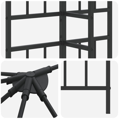 Gazebo Frame 6 x 3 m Black Steel