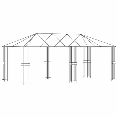Gazebo Frame 6 x 3 m Black Steel