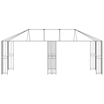 Gazebo Frame 6 x 3 m Black Steel
