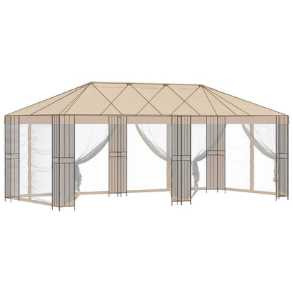 Gazebo Frame 6 x 3 m Black Steel