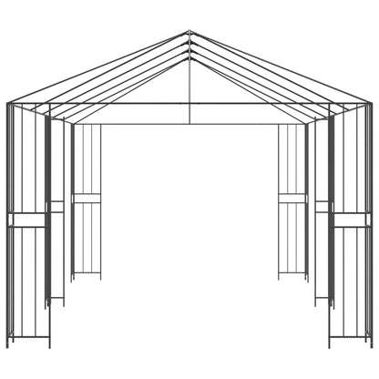 Gazebo Frame 6 x 3 m Black Steel