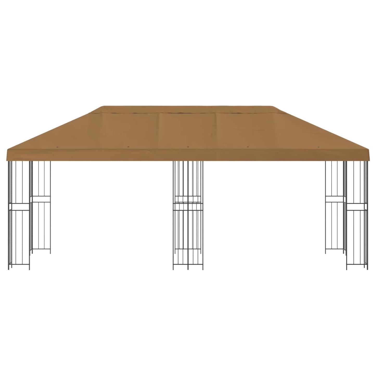 6 x 3 m Beige Polyester and Steel 190