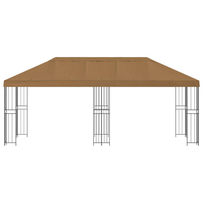 6 x 3 m Beige Polyester and Steel 190