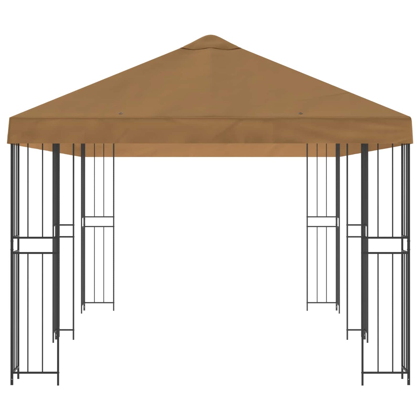 6 x 3 m Beige Polyester and Steel 190