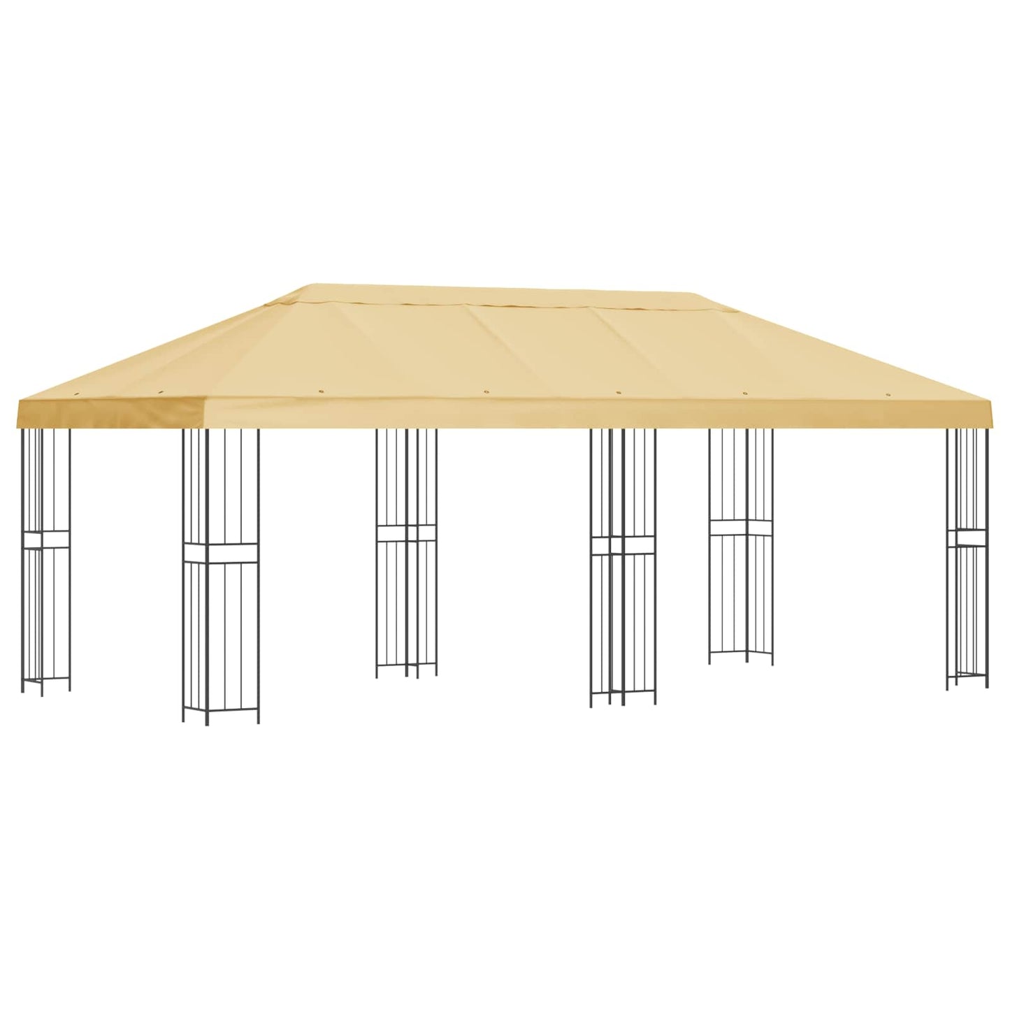 6 x 3 m Cream Polyester and Steel 190