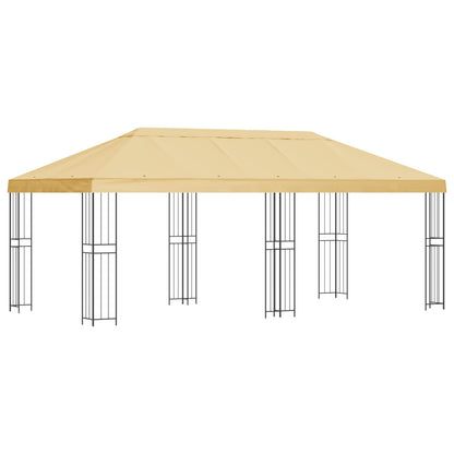6 x 3 m Cream Polyester and Steel 190