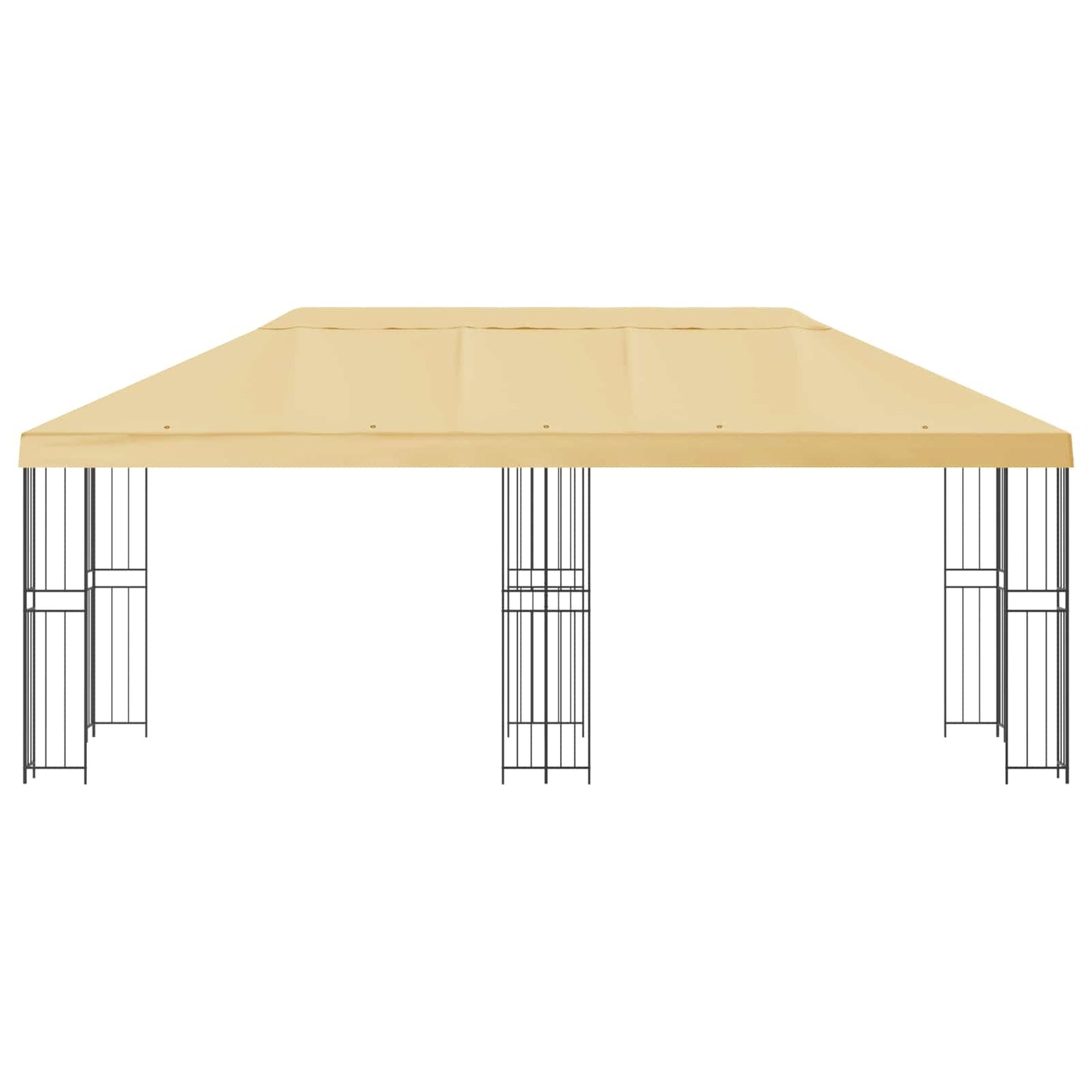 6 x 3 m Cream Polyester and Steel 190