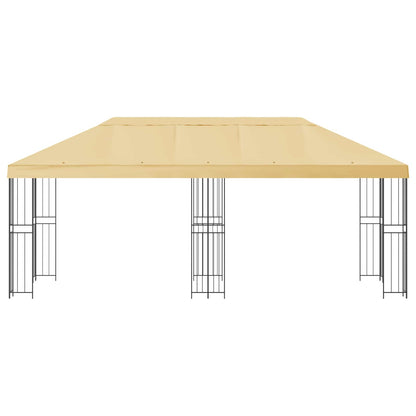 6 x 3 m Cream Polyester and Steel 190