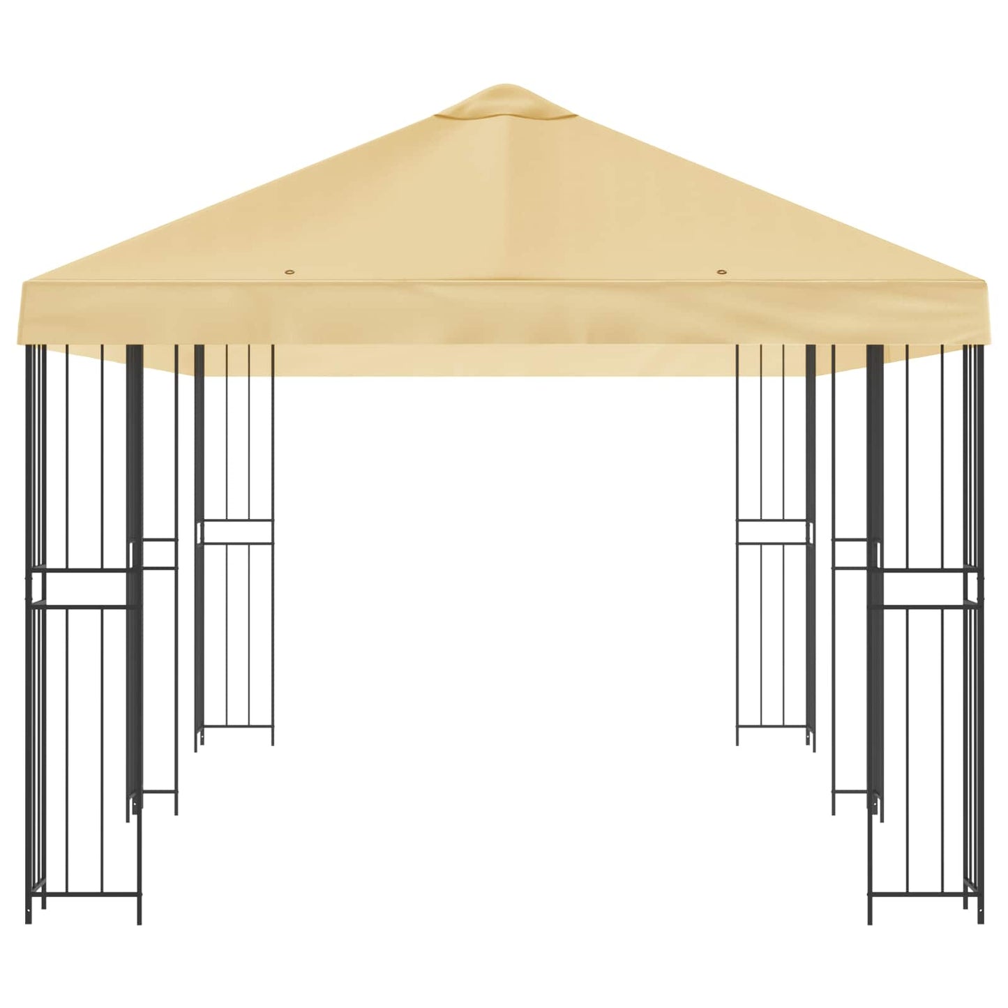 6 x 3 m Cream Polyester and Steel 190