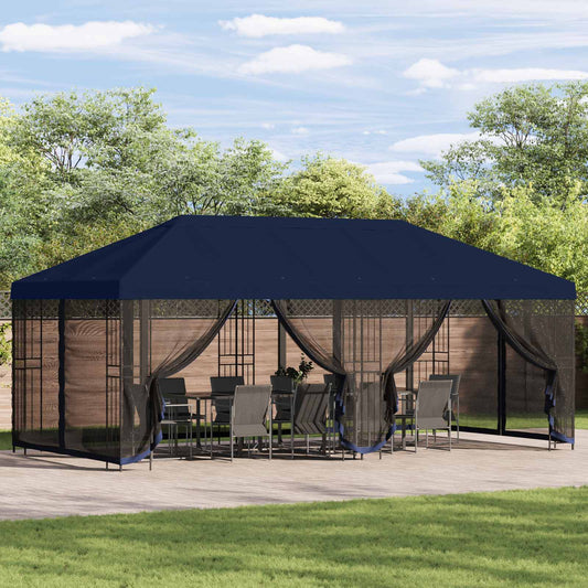 6 x 3 m Blue Polyester and Steel 190