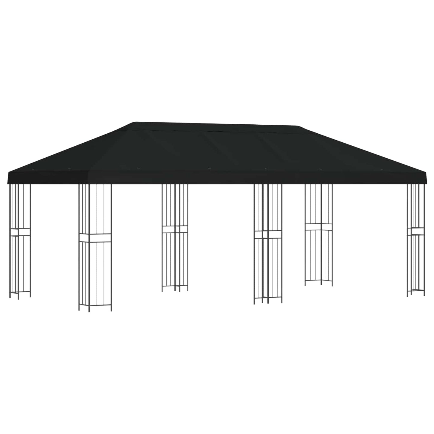 6 x 3 m Black Polyester and Steel 190
