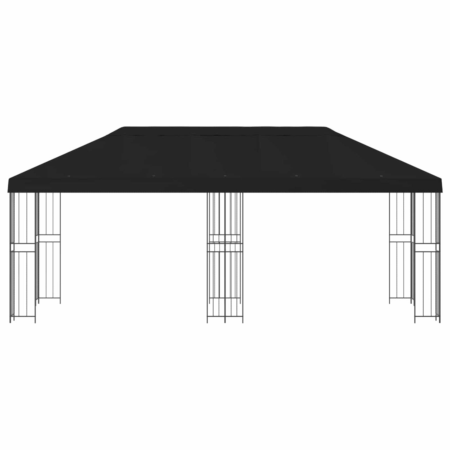6 x 3 m Black Polyester and Steel 190