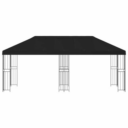 6 x 3 m Black Polyester and Steel 190