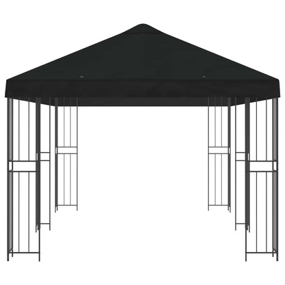 6 x 3 m Black Polyester and Steel 190