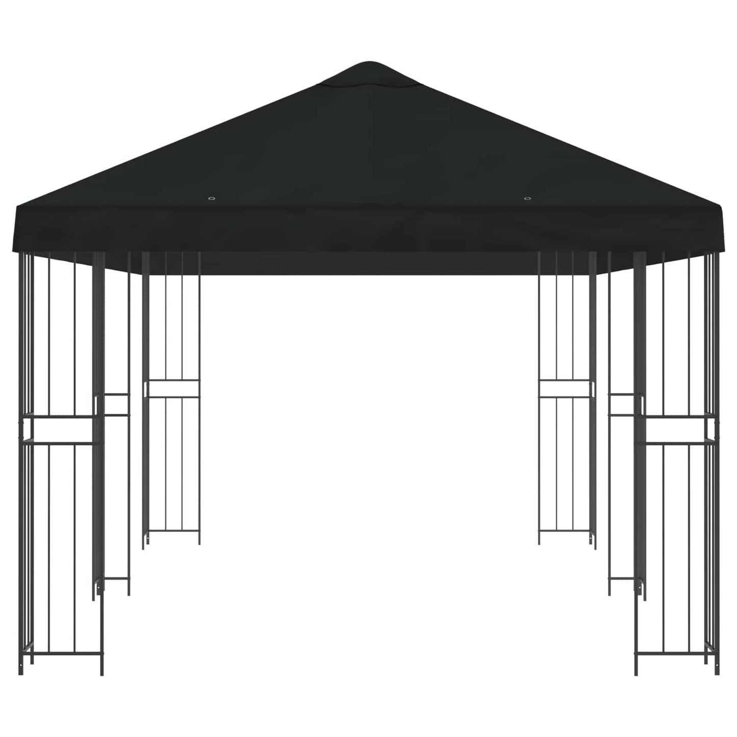 6 x 3 m Black Polyester and Steel 190