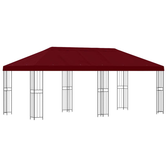 6 x 3 m Burgundy Polyester and Steel 190