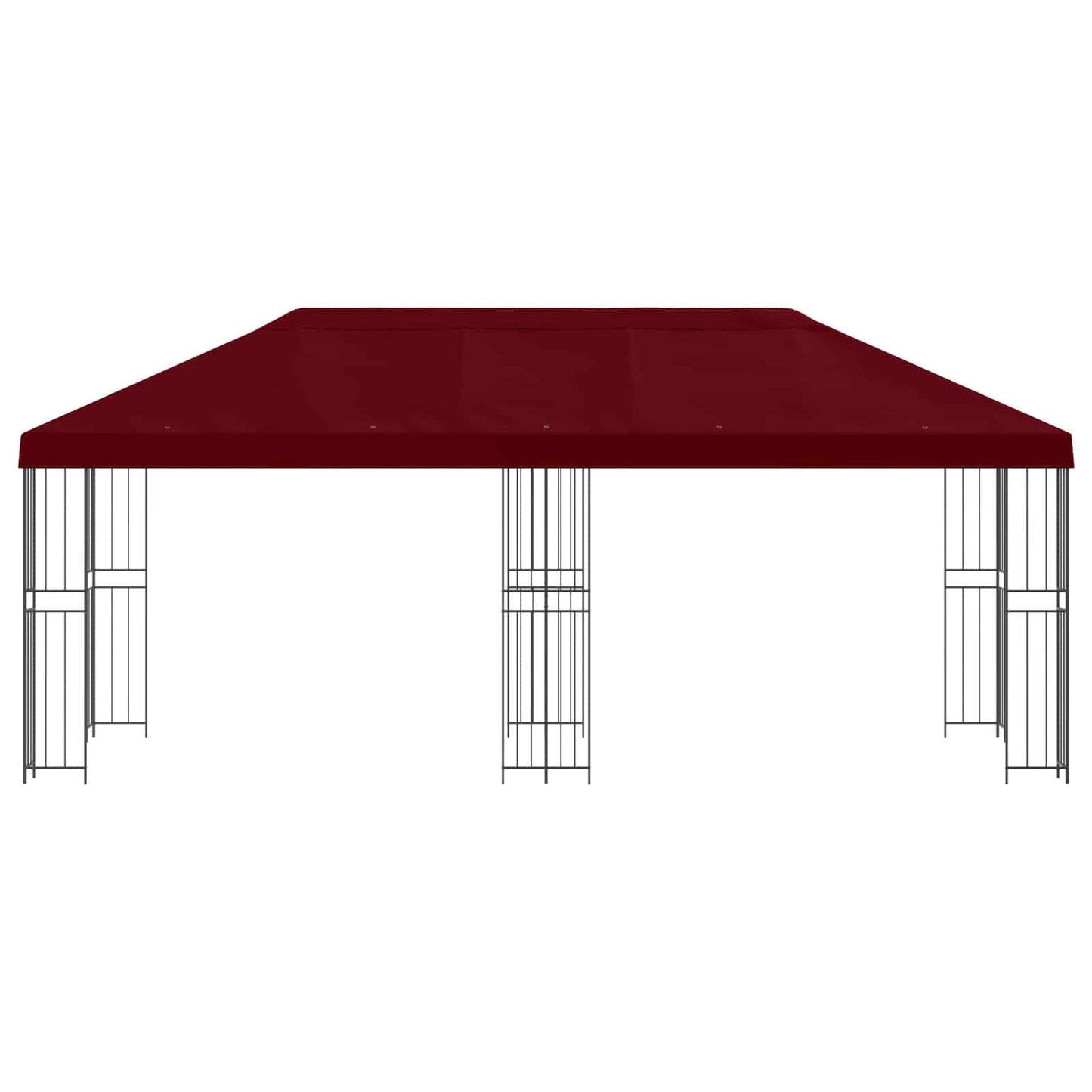 6 x 3 m Burgundy Polyester and Steel 190