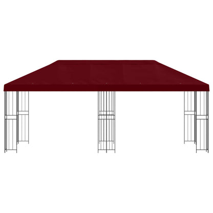 6 x 3 m Burgundy Polyester and Steel 190