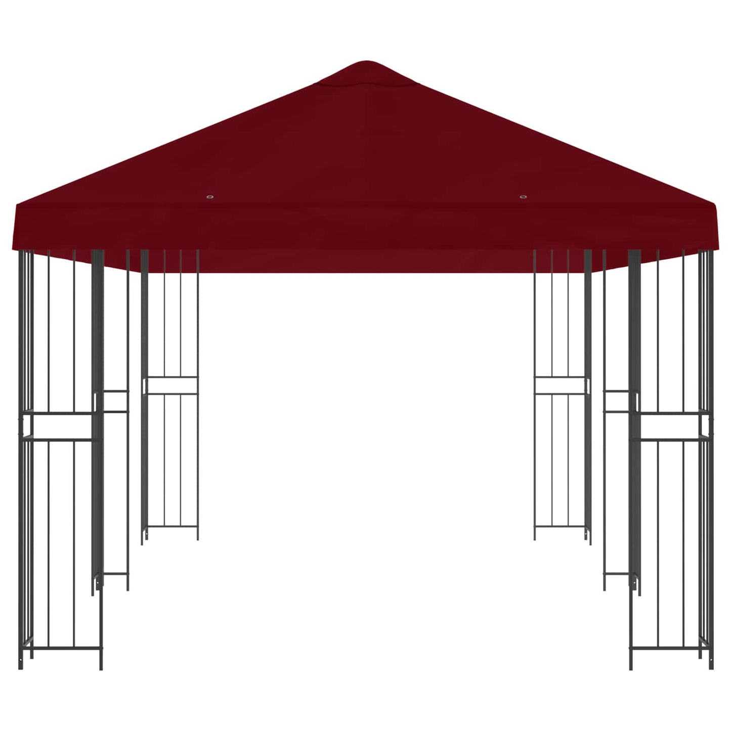 6 x 3 m Burgundy Polyester and Steel 190