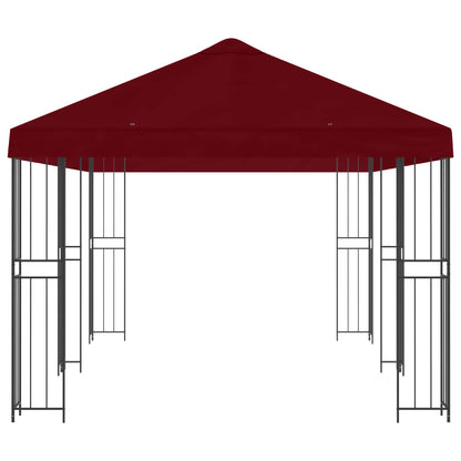 6 x 3 m Burgundy Polyester and Steel 190
