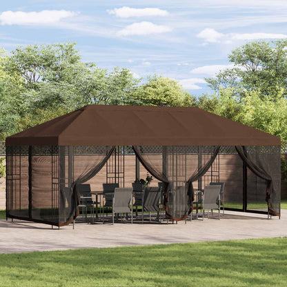 6 x 3 m Brown Polyester and Steel 190