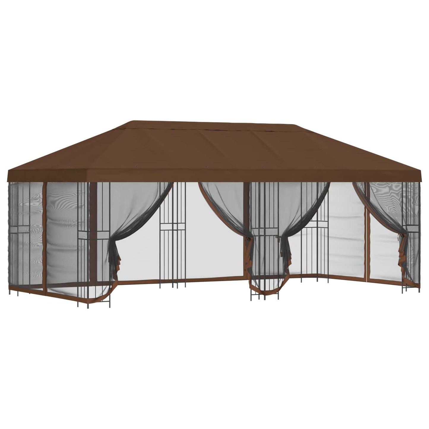 6 x 3 m Brown Polyester and Steel 190