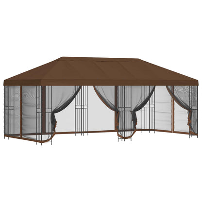 6 x 3 m Brown Polyester and Steel 190