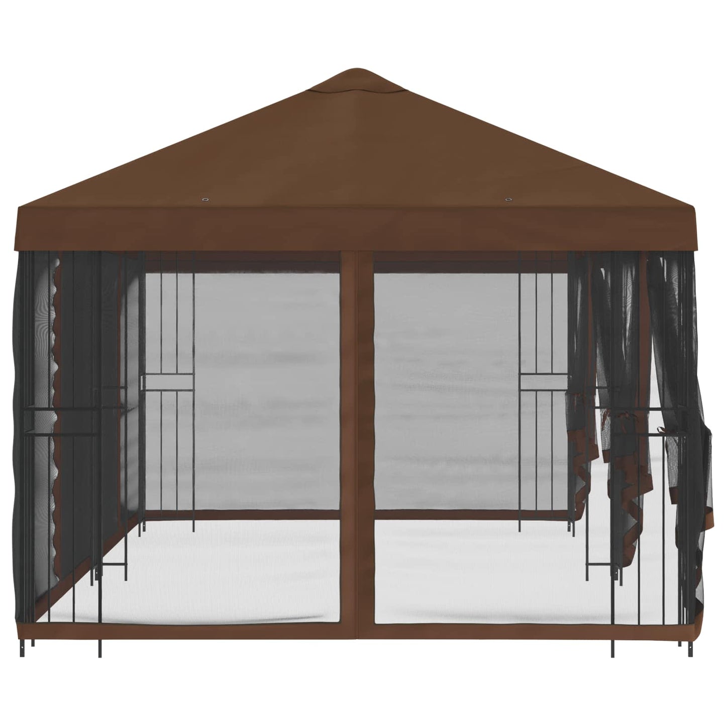 6 x 3 m Brown Polyester and Steel 190