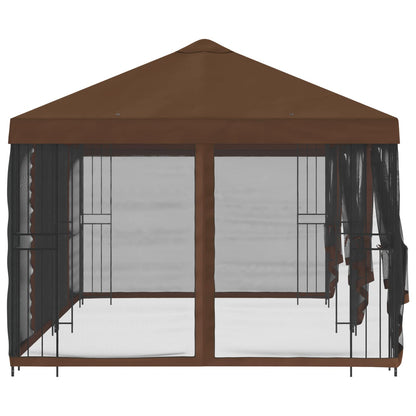 6 x 3 m Brown Polyester and Steel 190