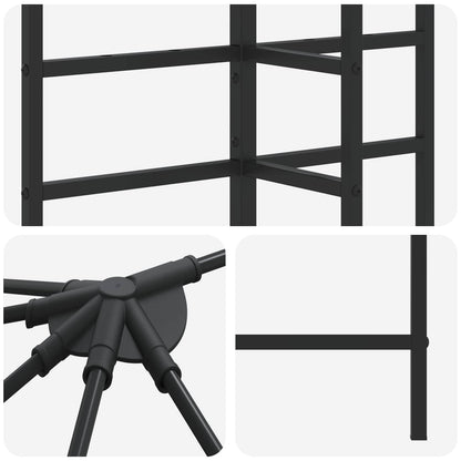 Gazebo Frame 6 x 3 m Black Steel