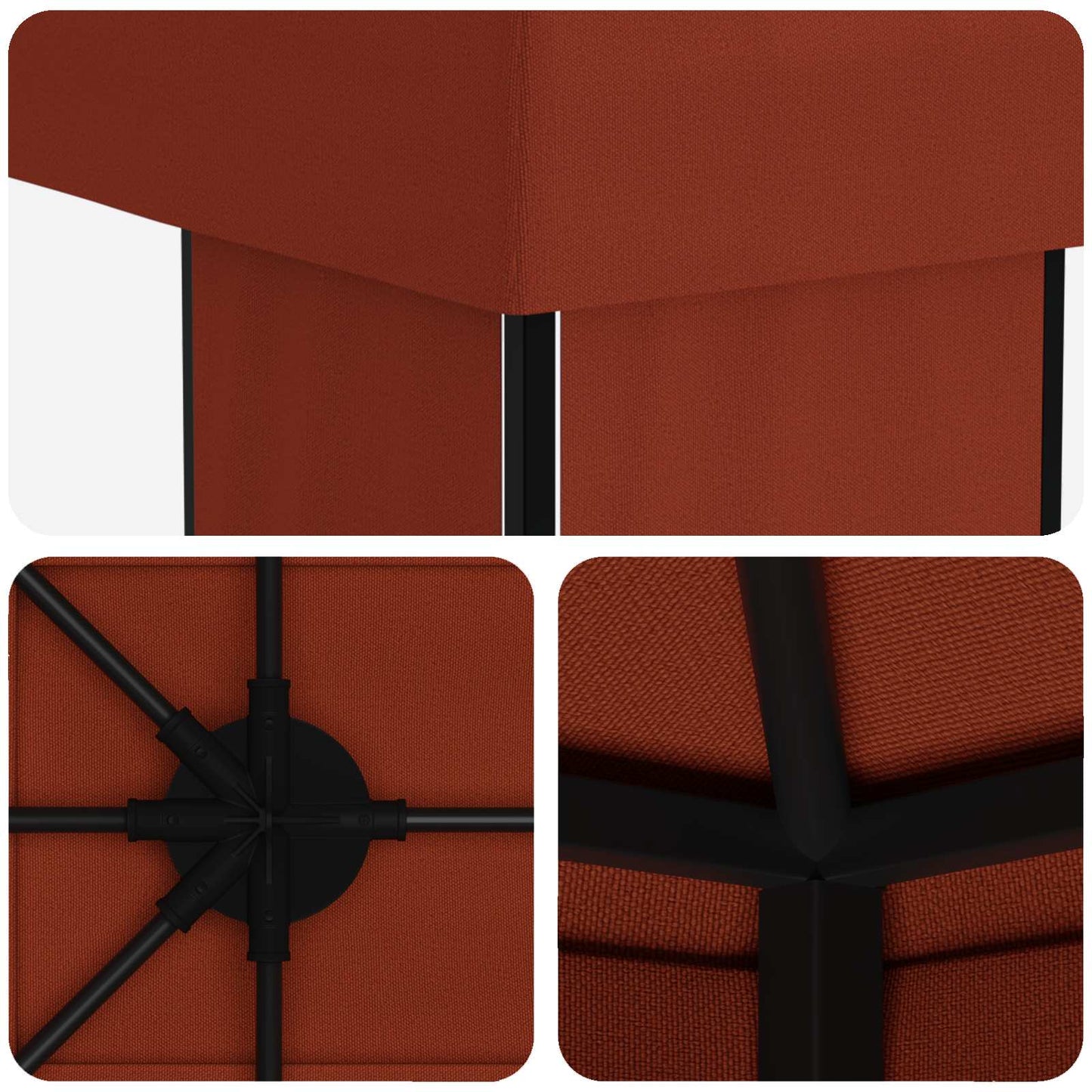 Garden Gazebo 6 x 3 m Terracotta Polyester and Steel 190