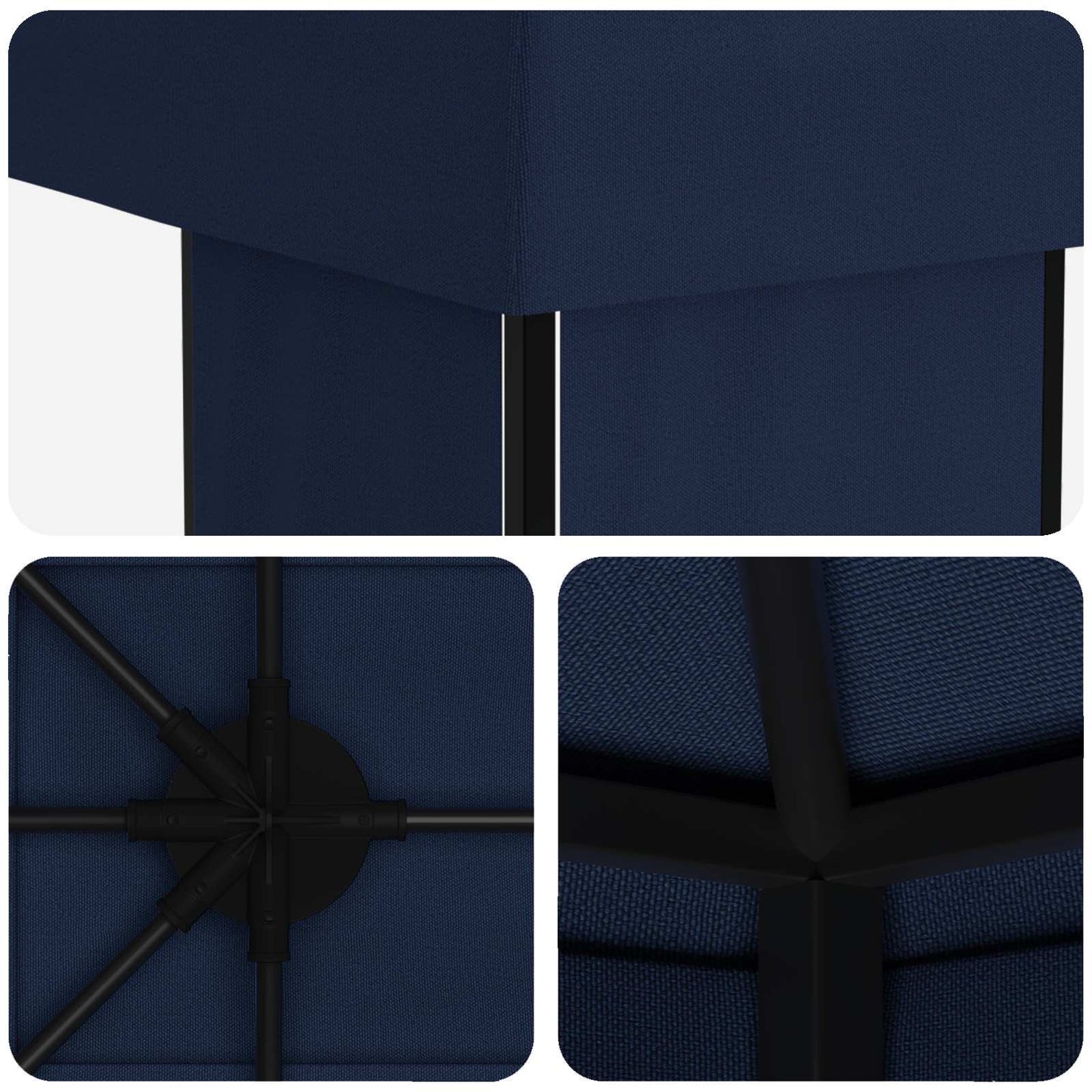 Garden Gazebo 6 x 3 m Blue Polyester and Steel 190