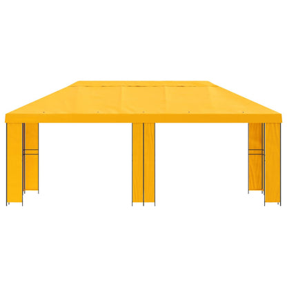 Garden Gazebo 6 x 3 m Yellow Polyester and Steel 190