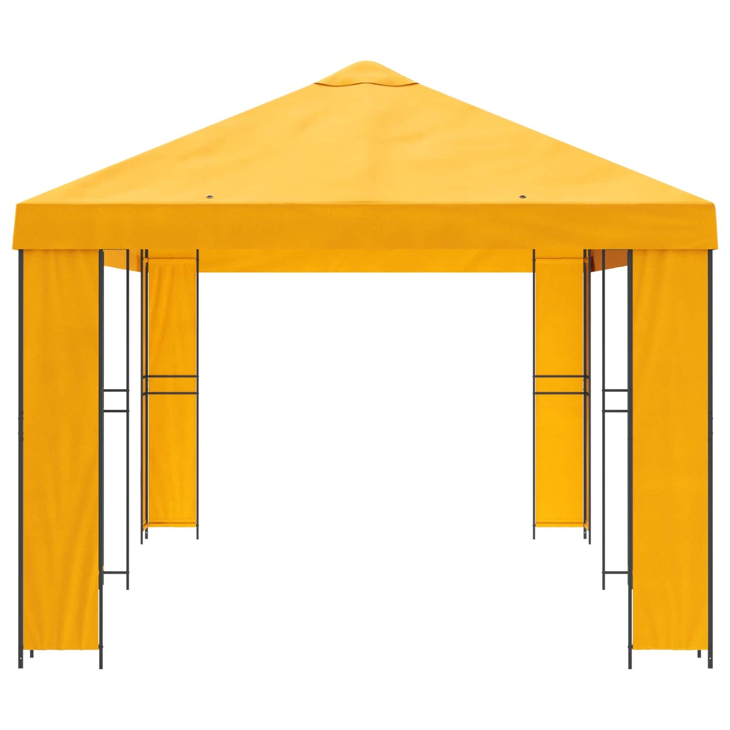 Garden Gazebo 6 x 3 m Yellow Polyester and Steel 190