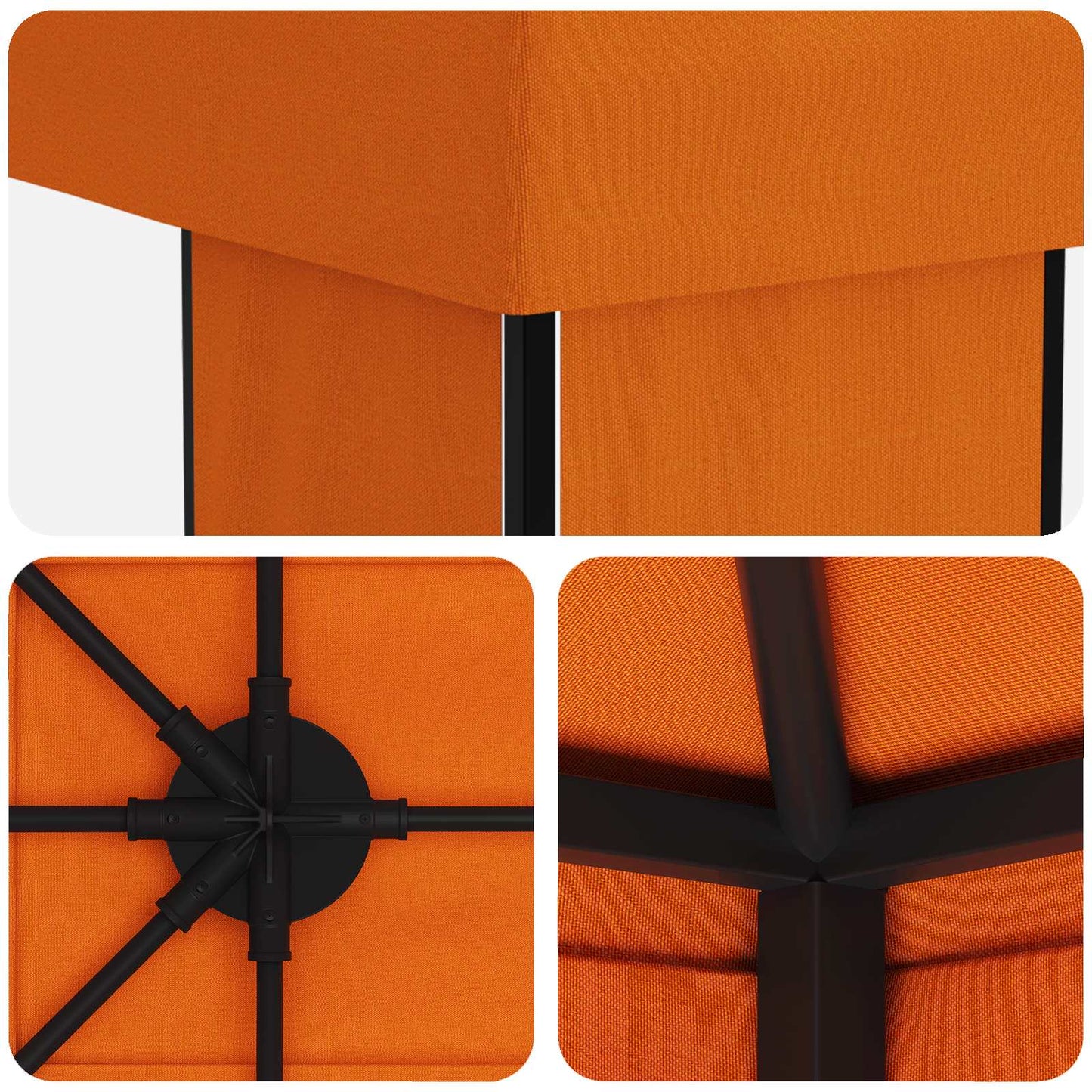 Garden Gazebo 6 x 3 m Orange Polyester and Steel 190