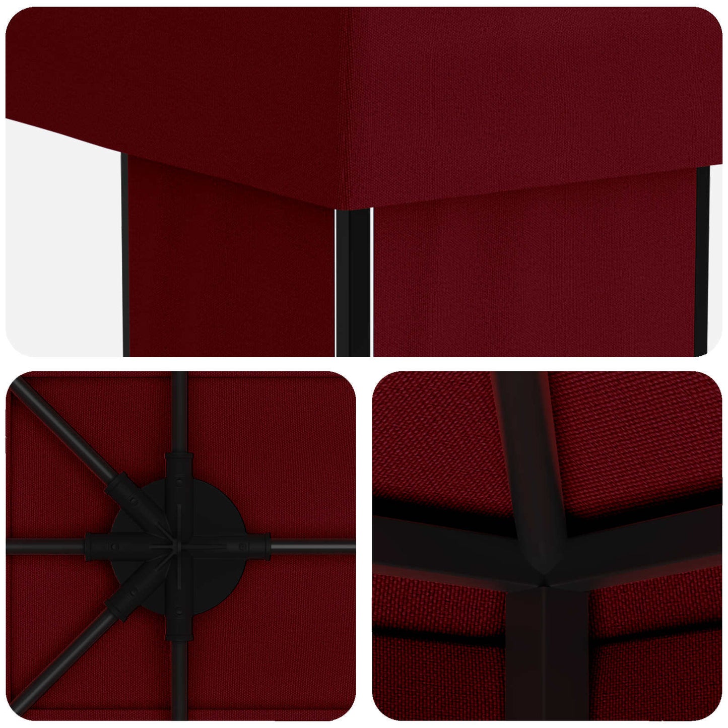 Garden Gazebo 6 x 3 m Burgundy Polyester and Steel 190