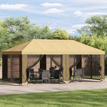 6 x 3 m Cream Polyester and Steel 190