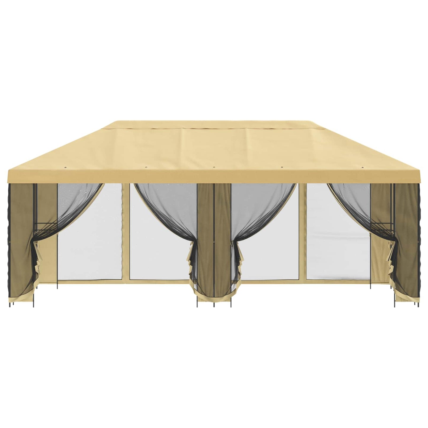 6 x 3 m Cream Polyester and Steel 190